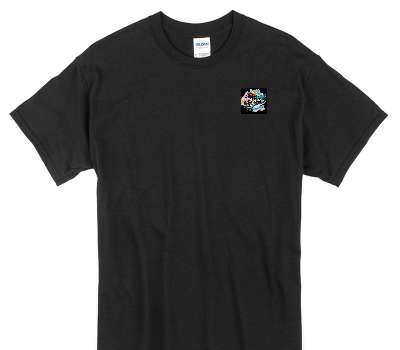 Custom Gildan 100% Cotton Black T-Shirt