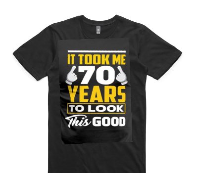 Custom AS Colour 100% Cotton Black T-Shirt