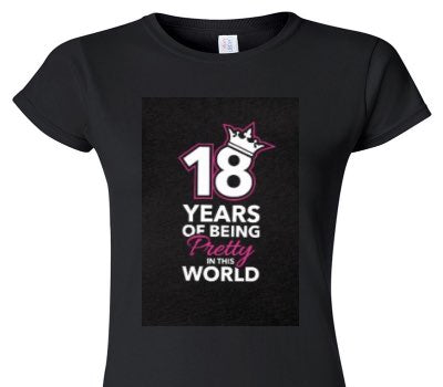 Custom Womens Soft Style 100% Cotton Black T-Shirt