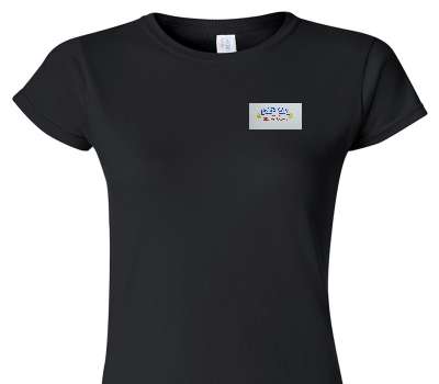 Custom Womens Soft Style 100% Cotton Black T-Shirt