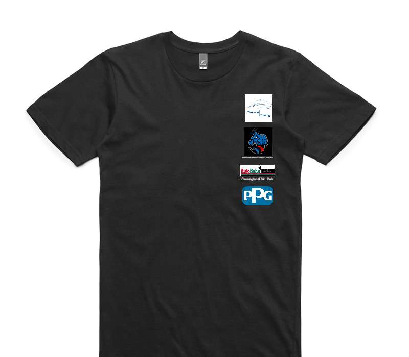 Custom AS Colour 100% Cotton Black T-Shirt