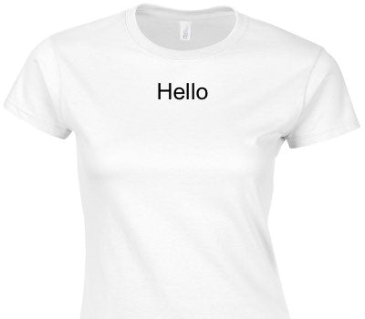 Custom Womens Soft Style 100% Cotton White T-Shirt