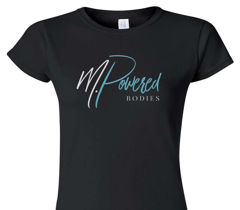 Custom Womens Soft Style 100% Cotton Black T-Shirt