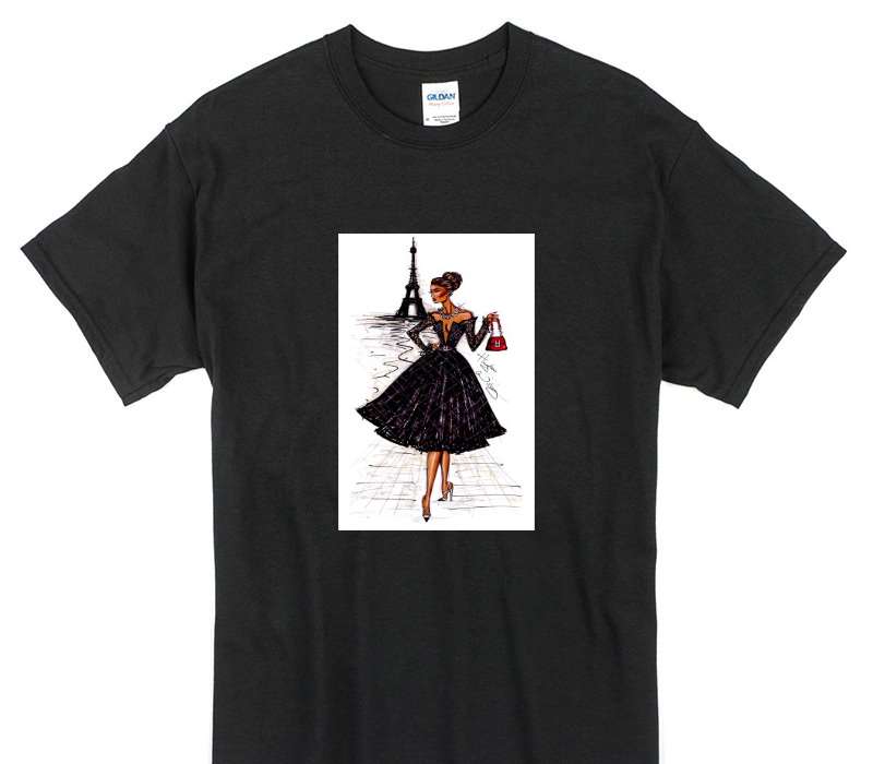 Custom Gildan 100% Cotton Black T-Shirt