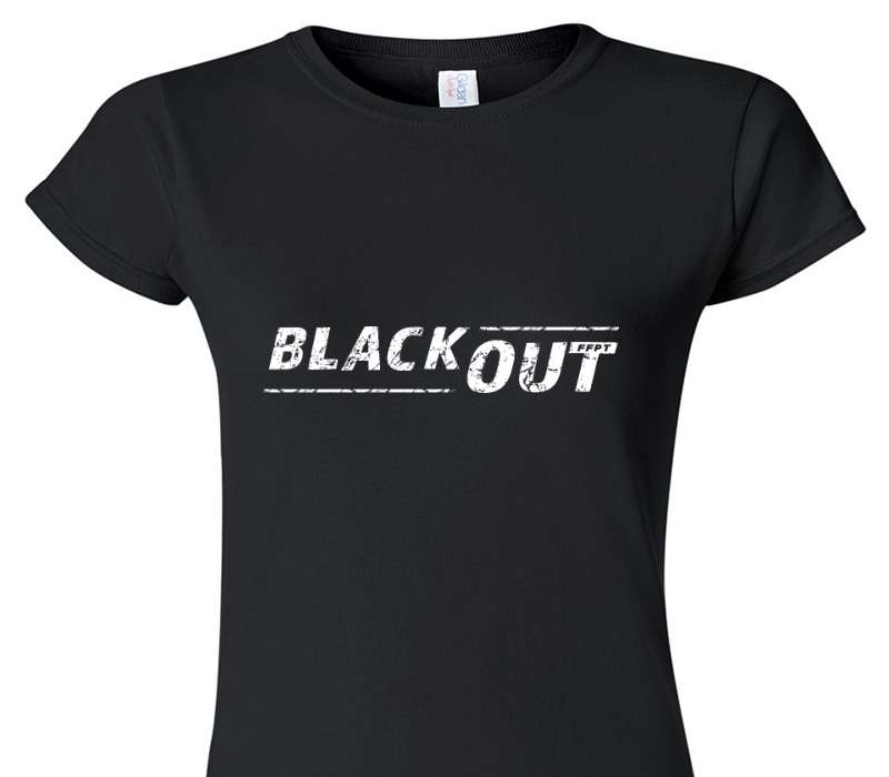 Custom Womens Soft Style 100% Cotton Black T-Shirt