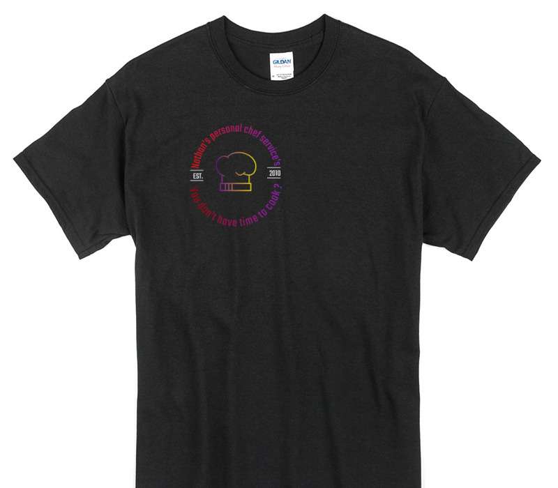 Custom Gildan 100% Cotton Black T-Shirt