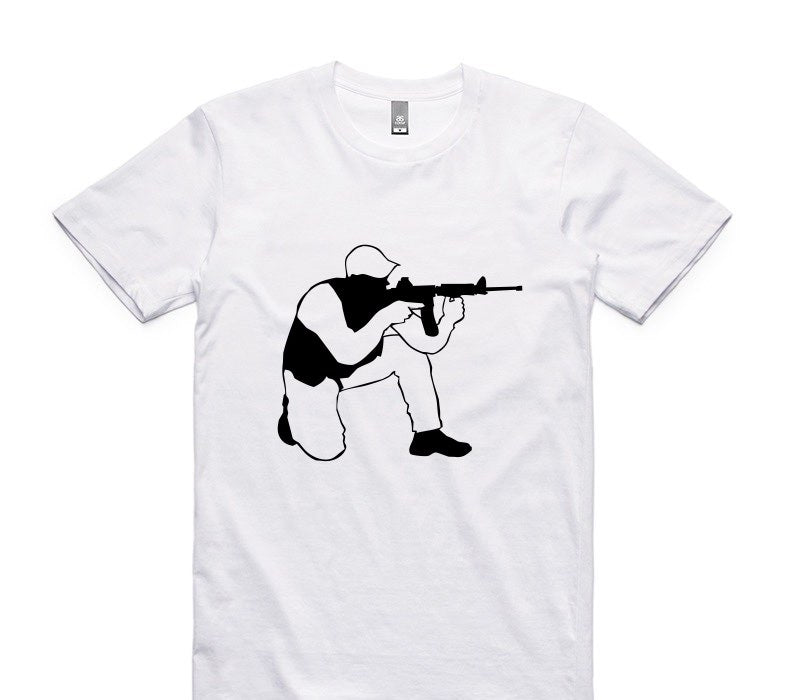 Custom AS Colour 100% Cotton White T-Shirt