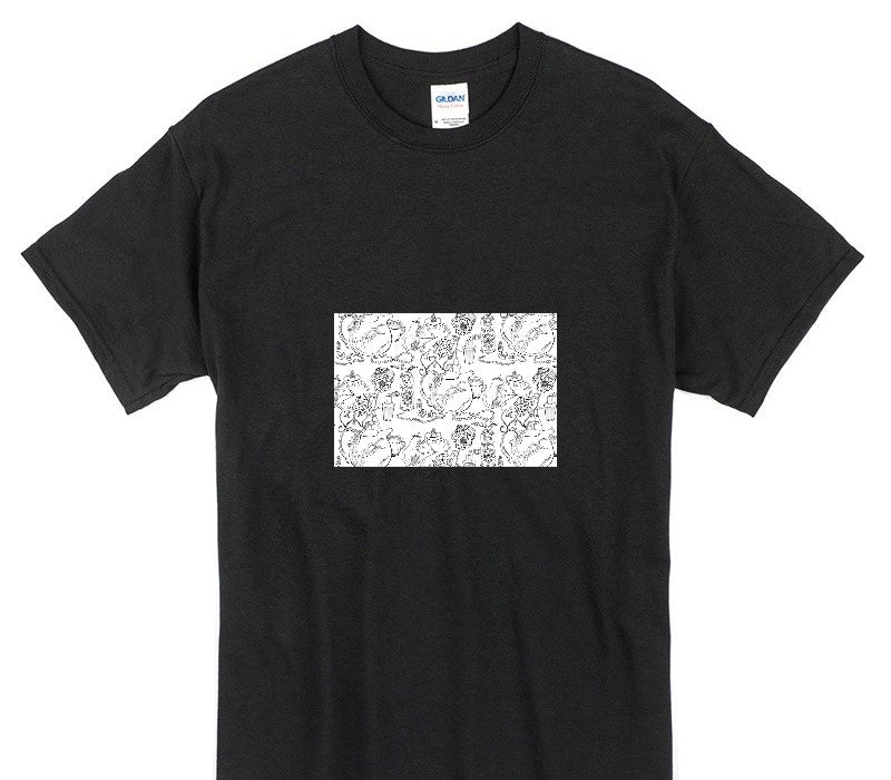 Custom Gildan 100% Cotton Black T-Shirt