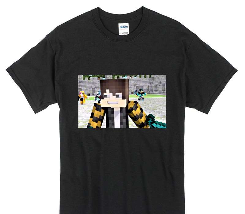 Custom Gildan 100% Cotton Black T-Shirt