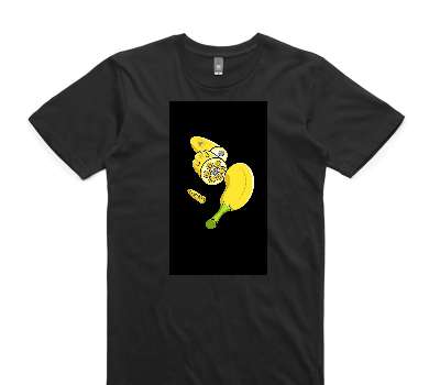 Custom AS Colour 100% Cotton Black T-Shirt