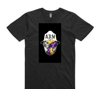Custom AS Colour 100% Cotton Black T-Shirt