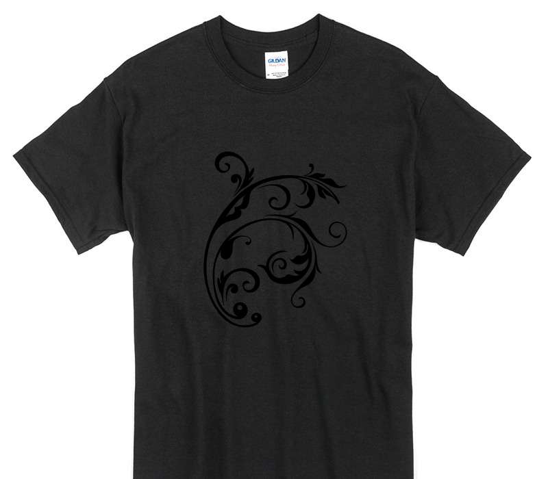 Custom Gildan 100% Cotton Black T-Shirt