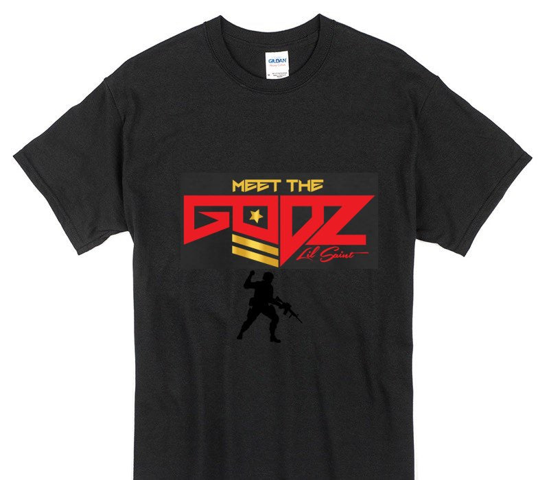 Custom Gildan 100% Cotton Black T-Shirt