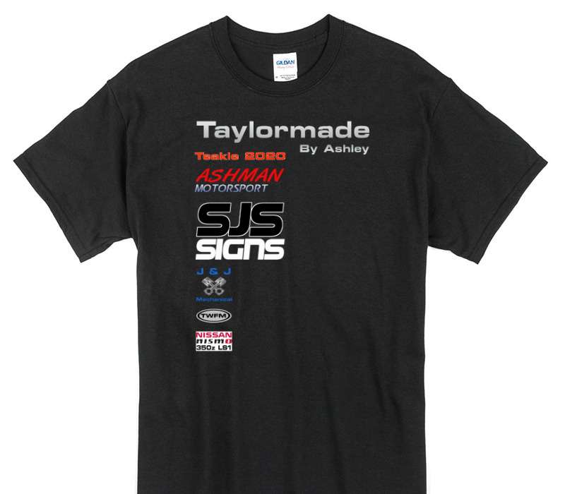 Custom Gildan 100% Cotton Black T-Shirt