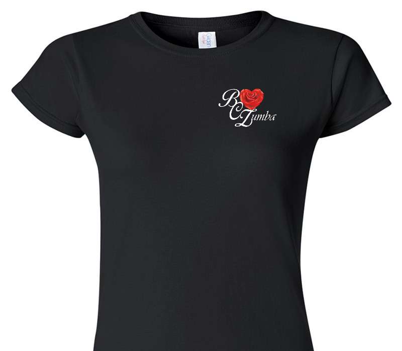Custom Womens Soft Style 100% Cotton Black T-Shirt