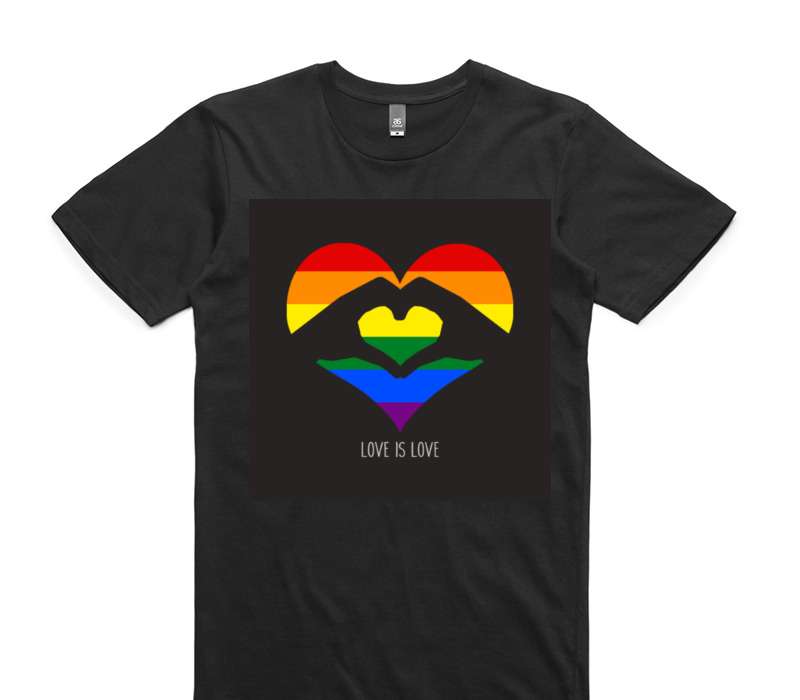Custom AS Colour 100% Cotton Black T-Shirt