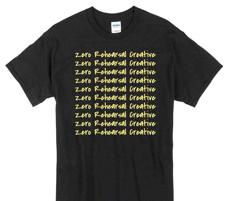 Custom Gildan 100% Cotton Black T-Shirt