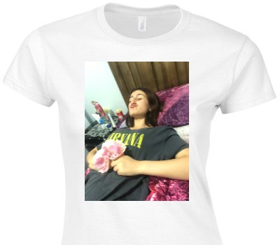 Custom Womens Soft Style 100% Cotton White T-Shirt