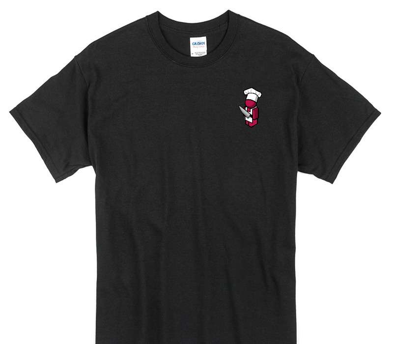 Custom Gildan 100% Cotton Black T-Shirt