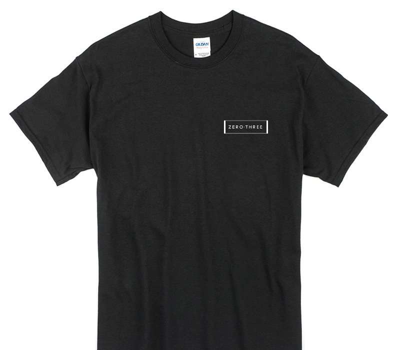 Custom Gildan 100% Cotton Black T-Shirt