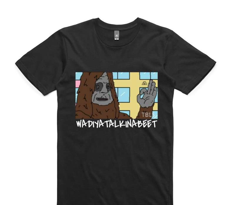 Custom AS Colour 100% Cotton Black T-Shirt