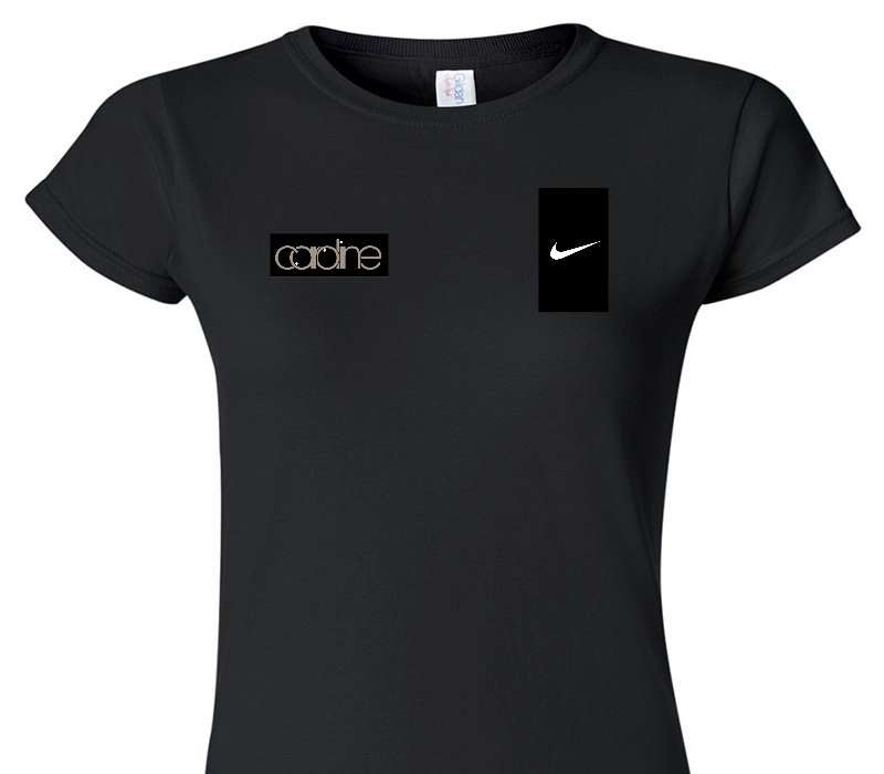 Custom Womens Soft Style 100% Cotton Black T-Shirt