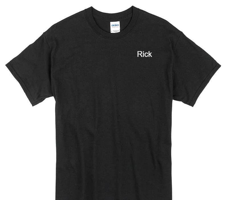 Custom Gildan 100% Cotton Black T-Shirt