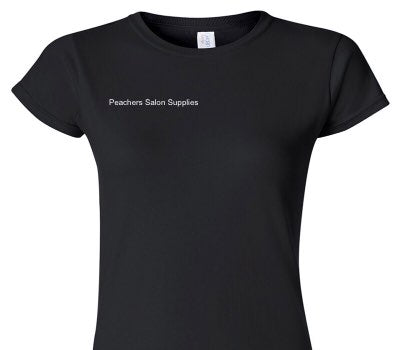 Custom Womens Soft Style 100% Cotton Black T-Shirt