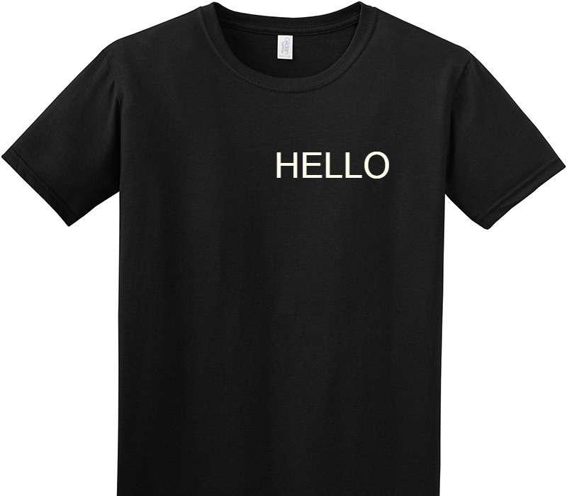 Custom Adult Soft Style 100% Cotton Black T-Shirt