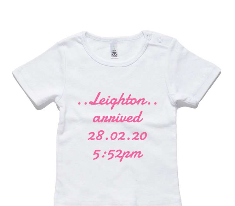 Custom AS Colour White Baby T-Shirt