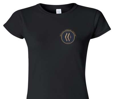 Custom Womens Soft Style 100% Cotton Black T-Shirt