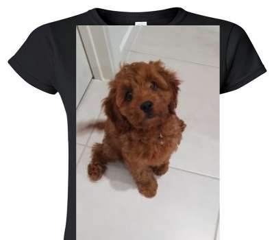 Custom Womens Soft Style 100% Cotton Black T-Shirt