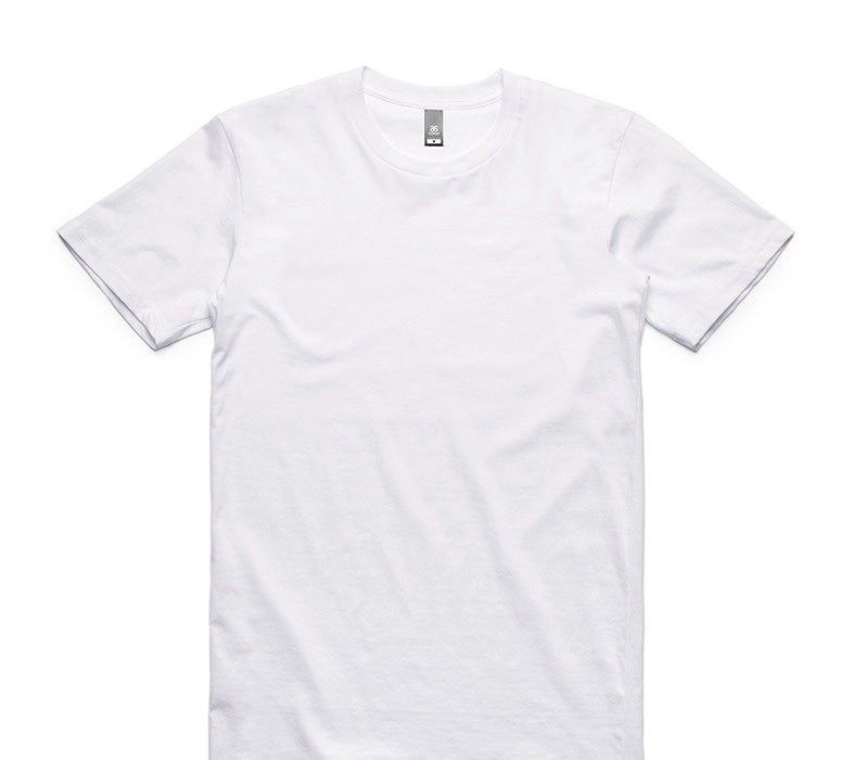 Custom AS Colour 100% Cotton White T-Shirt