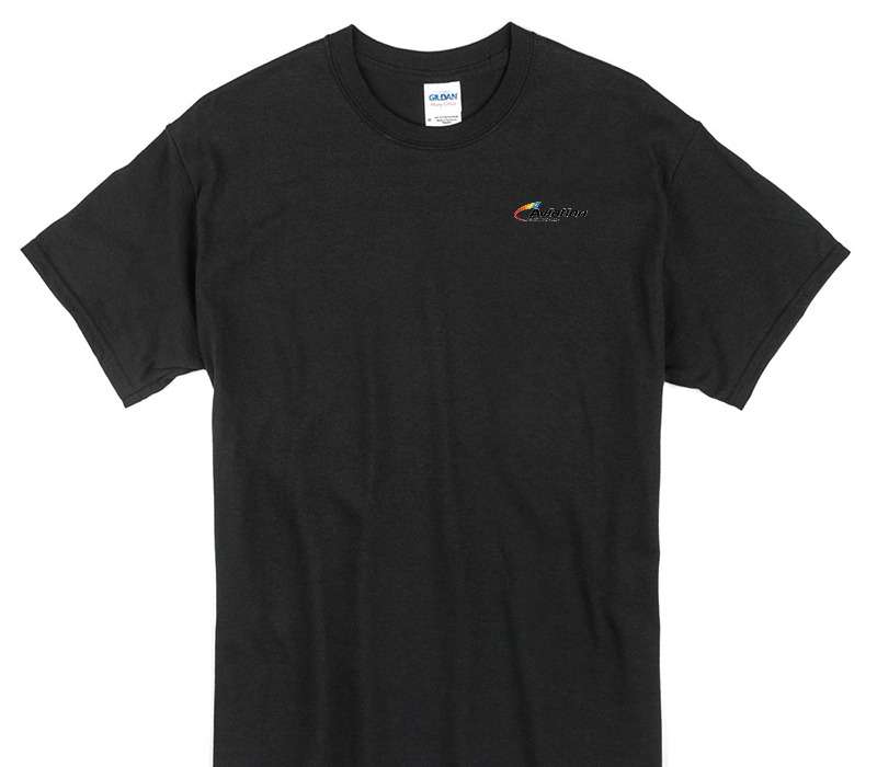 Custom Gildan 100% Cotton Black T-Shirt