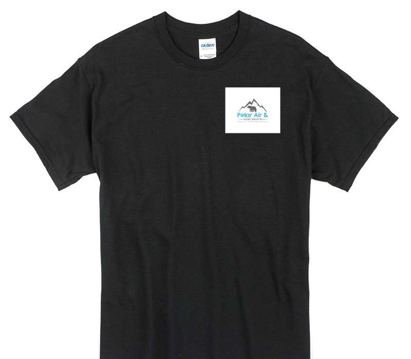 Custom Gildan 100% Cotton Black T-Shirt