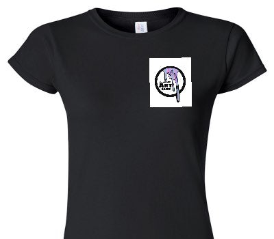 Custom Womens Soft Style 100% Cotton Black T-Shirt
