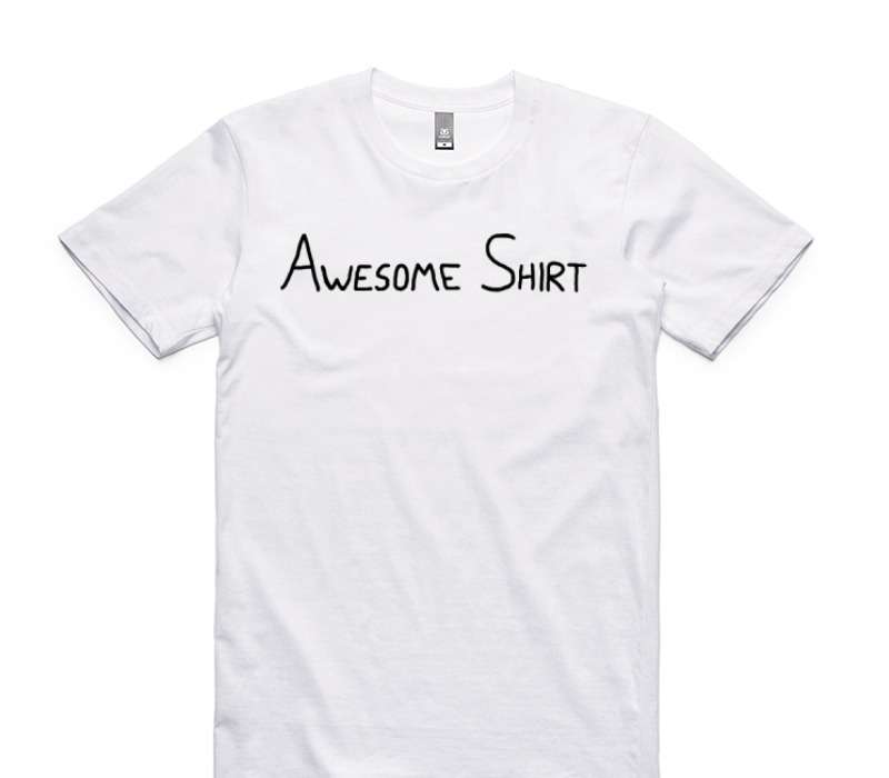 Custom AS Colour 100% Cotton White T-Shirt