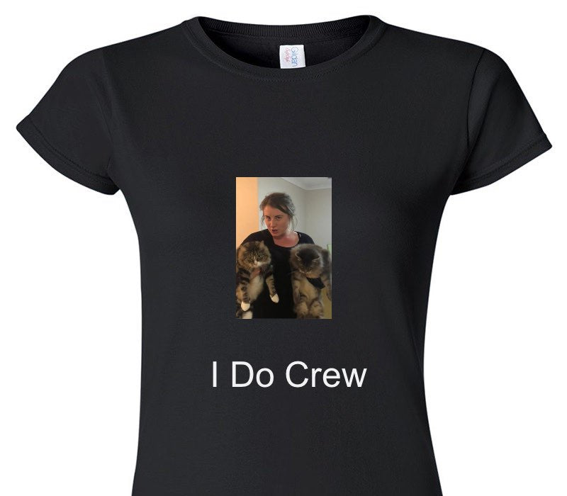 Custom Womens Soft Style 100% Cotton Black T-Shirt