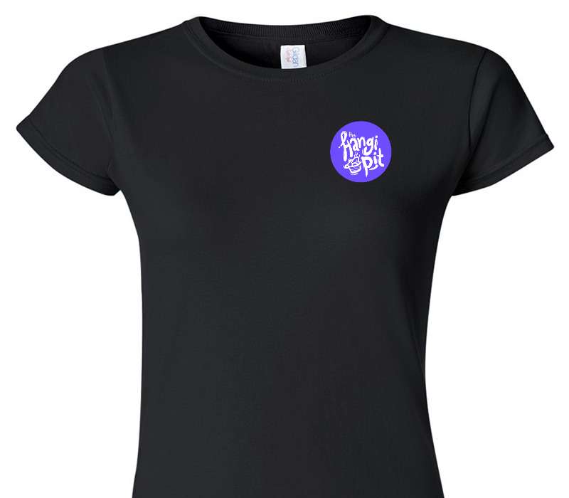 Custom Womens Soft Style 100% Cotton Black T-Shirt