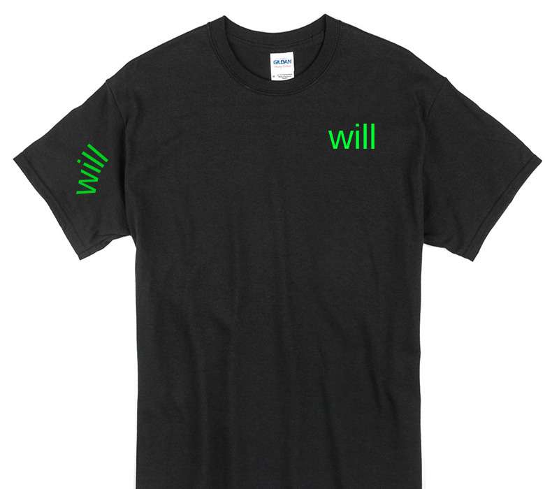 Custom Gildan 100% Cotton Black T-Shirt