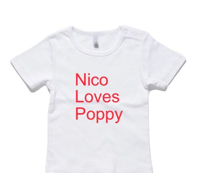 Custom AS Colour White Baby T-Shirt