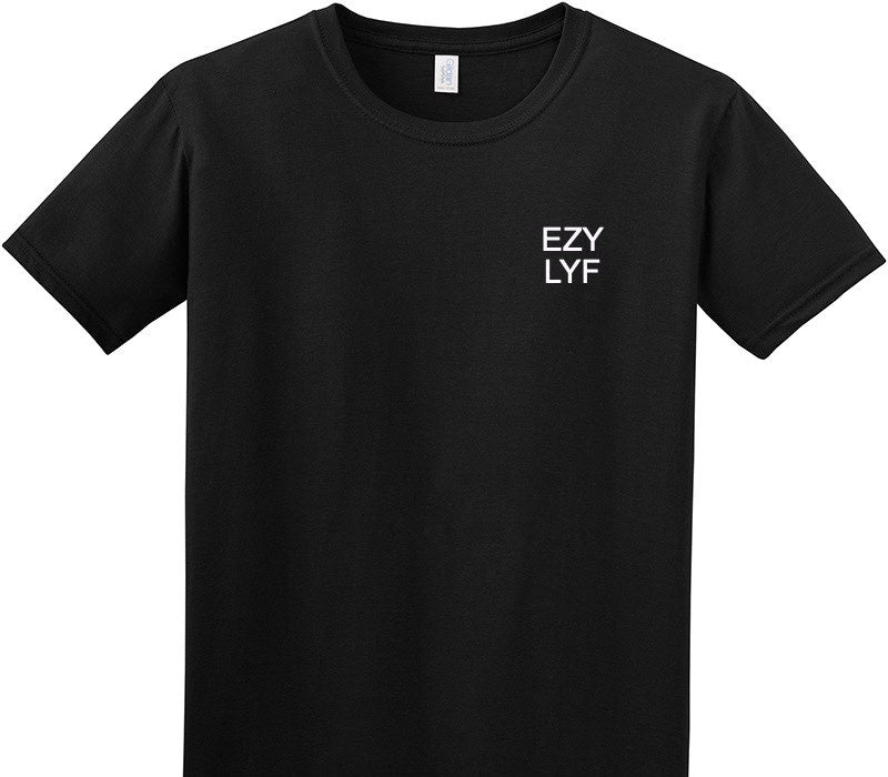 Custom Adult Soft Style 100% Cotton Black T-Shirt