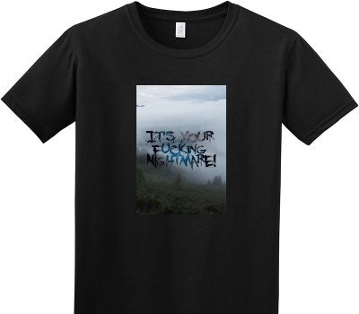 Custom Adult Soft Style 100% Cotton Black T-Shirt