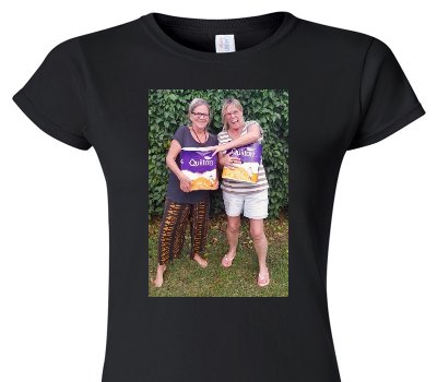Custom Womens Soft Style 100% Cotton Black T-Shirt