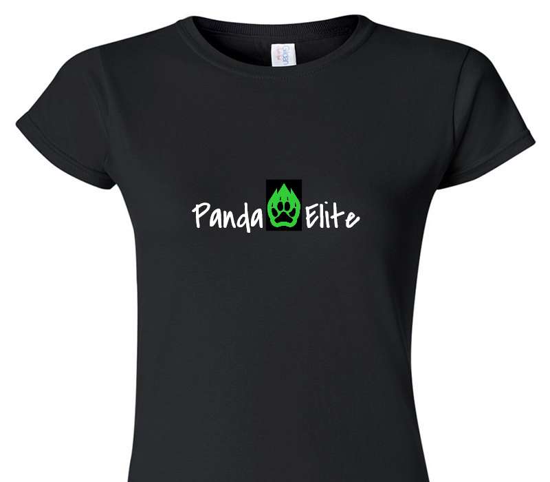 Custom Womens Soft Style 100% Cotton Black T-Shirt