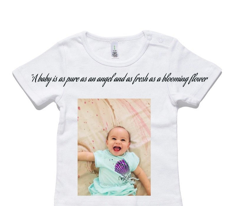 Custom AS Colour White Baby T-Shirt