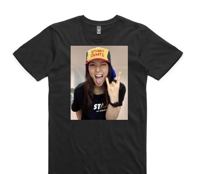 Custom AS Colour 100% Cotton Black T-Shirt