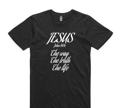 Custom AS Colour 100% Cotton Black T-Shirt