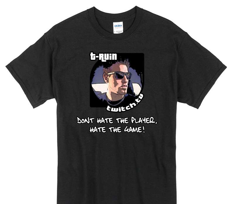 Custom Gildan 100% Cotton Black T-Shirt