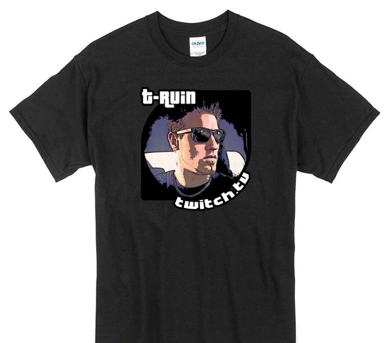 Custom Gildan 100% Cotton Black T-Shirt